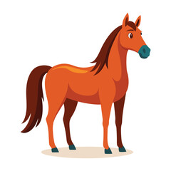 vector horse on white background