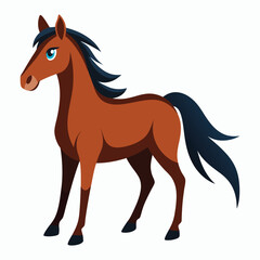 vector horse on white background