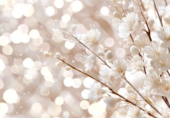 Naklejka premium In Sunny Park's morning frost, sparkling crystals cover the grass