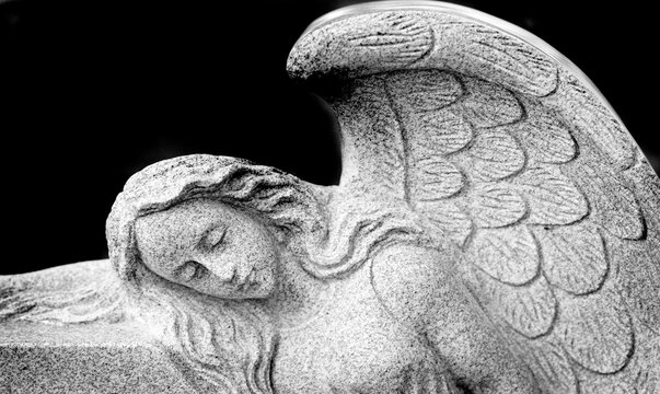 Angel Sculpture with Wings Representing Love Faith and Peace Spirit