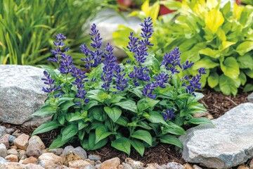 'Blue Spire' Perevoskia is commonly known as Russian Sage and has beautiful blue purple summertime flowers in July and August.