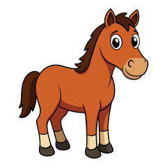 vector horse on white background