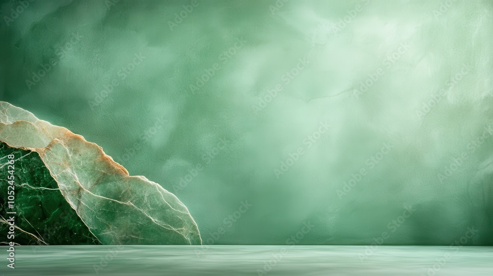 Poster a beautiful abstract design featuring a textured green stone surface with various tones and patterns
