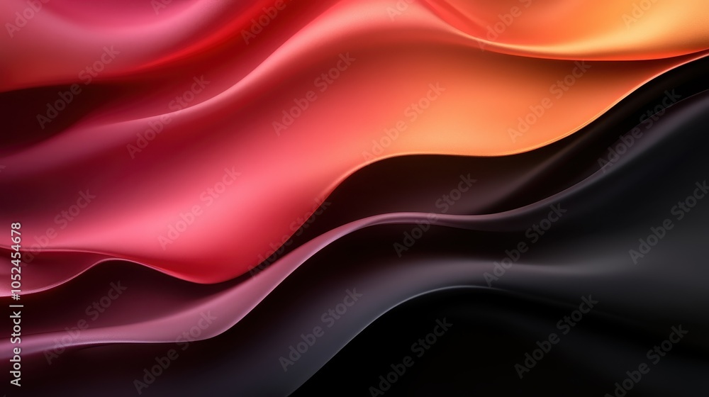 Poster flowing waves of vibrant colors create a mesmerizing gradient in this abstract artwork, capturing th