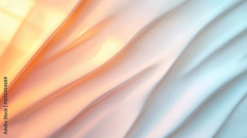 Poster This abstract image features silky waves with a blend of warm and cool tones, creating a soothing visual experience that is both modern and timeless in style.