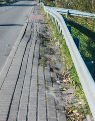 sunken pavement made of paving stones