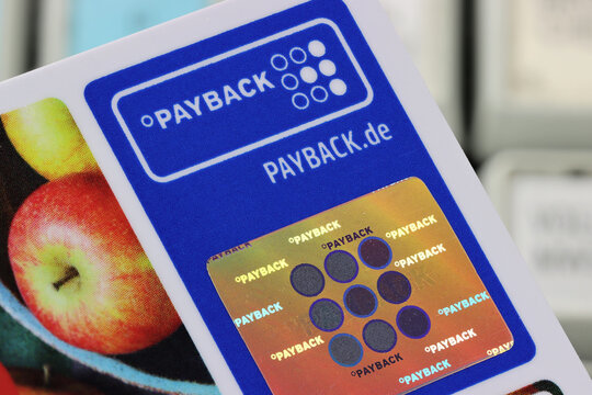 Wiehl, Germany - October 20, 2024: Payback logo on loyalty card