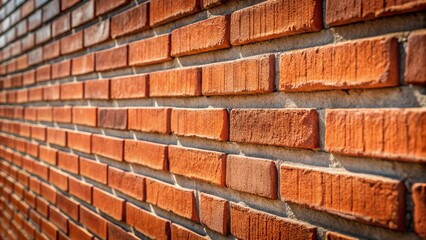 Red Brick Wall Illustration with Shadows and Space for Text for Design Projects