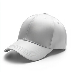Fototapeta premium White Baseball Cap Isolated