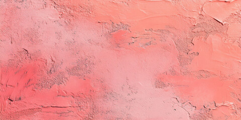 Obraz premium Background of a vibrant coral-painted concrete wall, featuring playful brush strokes and a rough texture, creating a cheerful and inviting atmosphere