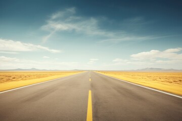 Naklejka premium Road travle outdoors horizon highway.