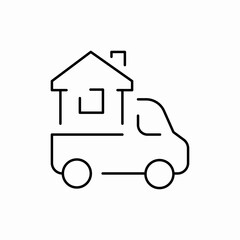 moving truck icon sign vector