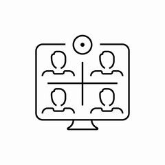 online meeting icon sign vector