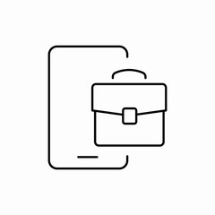 online work from smartphone icon sign vector