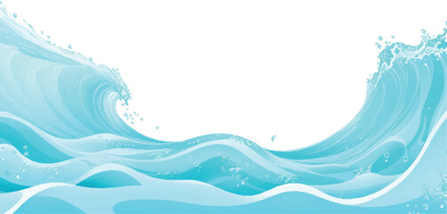 Transparent abstract soft blue and green abstract water color ocean wave texture background. Banner Graphic Resource as background for ocean wave and water wave abstract graphics	