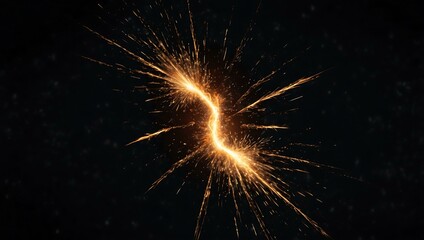 Another spark visual effect on a black background.