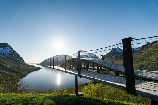 Bergsbotn utsiktsplattform on Senja island in Norway