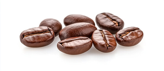 coffee beans isolated on white