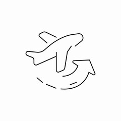 transfer flight plane icon sign vector
