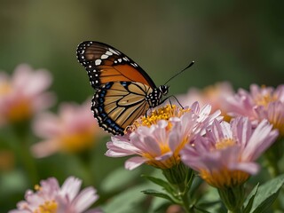 Obraz premium Butterfly resting on a flower.