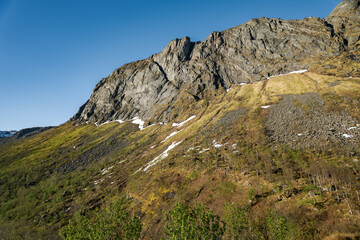 Fototapeta premium View from Bergsbotn utsiktsplattform on Senja island in Norway