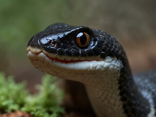 Obraz premium Close-up of a cave rat snake.