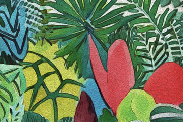 Obraz premium Oil painting . Artistic brush strokes. Botanical illustration for printing on wall decorations.