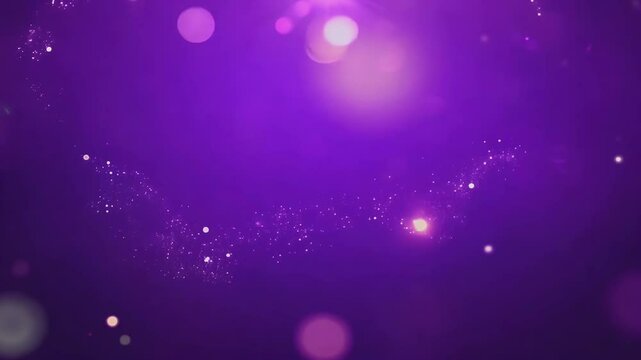 abstract video features background purple bokeh shimmering stars creating glowing template perfect cosmetic design product showcases highquality 4K footage glittering animation black bright