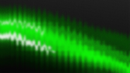 Fototapeta premium Blurry abstract green gradient background with dark shapes against a black backdrop, featuring a grainy glitch effect and digital motion blur. Perfect for poster or web banner use.