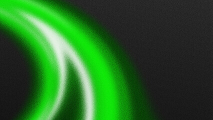 abstract green gradient with soft, blurred shapes on a black background, combined with a textured grain overlay and glitchy noise effect for a digital aesthetic. Suitable for banners or poster design.