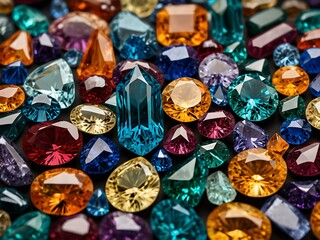 Obraz premium Dazzling display of crystals and gemstones