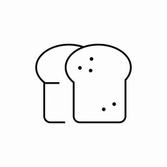 delicious bread icon sign vector