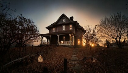haunted house, scary, house, old, ancient, sunset, night, home, chapel