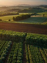 European agricultural landscape in nature