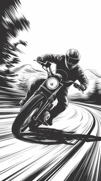 motorcycle rider silhouette