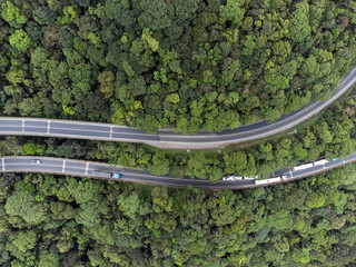 Anchieta Highway from Sao Paulo to Santos