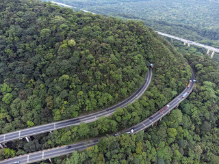 Anchieta Highway from Sao Paulo to Santos