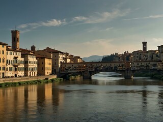 Obraz premium Florence architecture view from the Arno River
