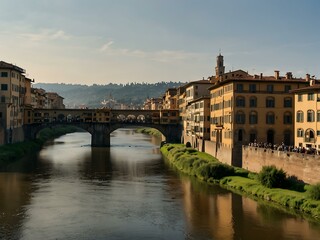 Obraz premium Florence architecture view from the Arno River