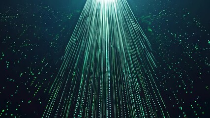 Digital rain dots representing big data ingestion in real-time