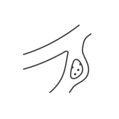 Pulmonary embolism line outline icon