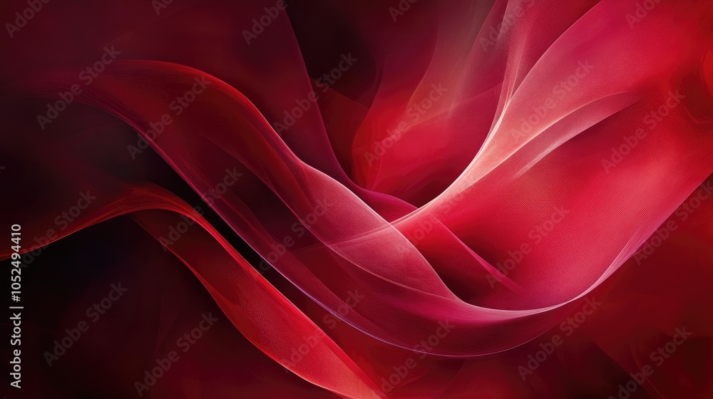 Poster dynamic flow of red tones an abstract journey through light and color