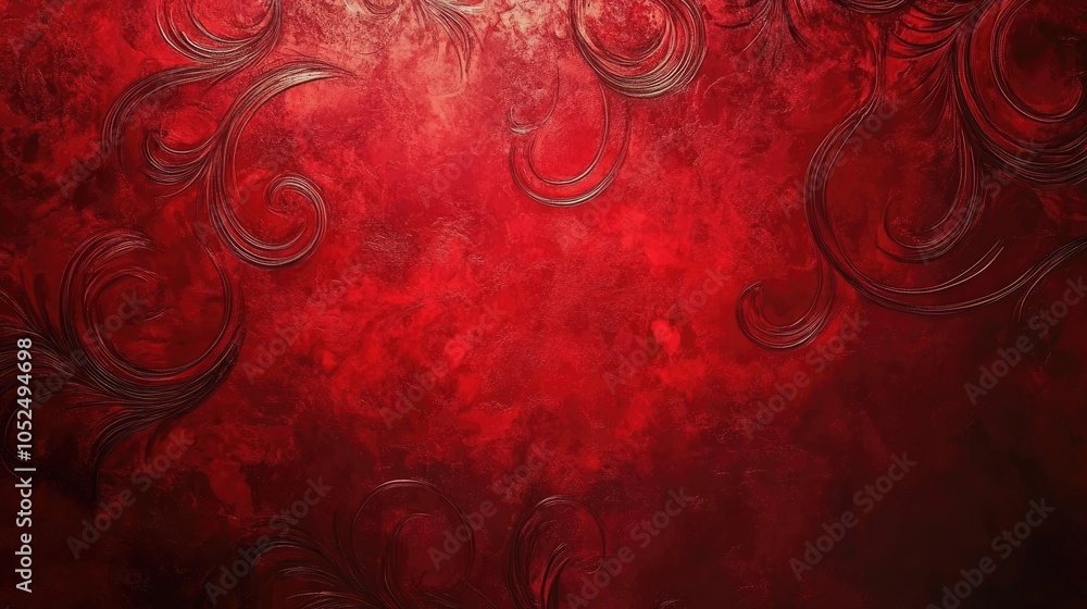 Poster elegant red swirls a captivating abstract background with rich textures and depth