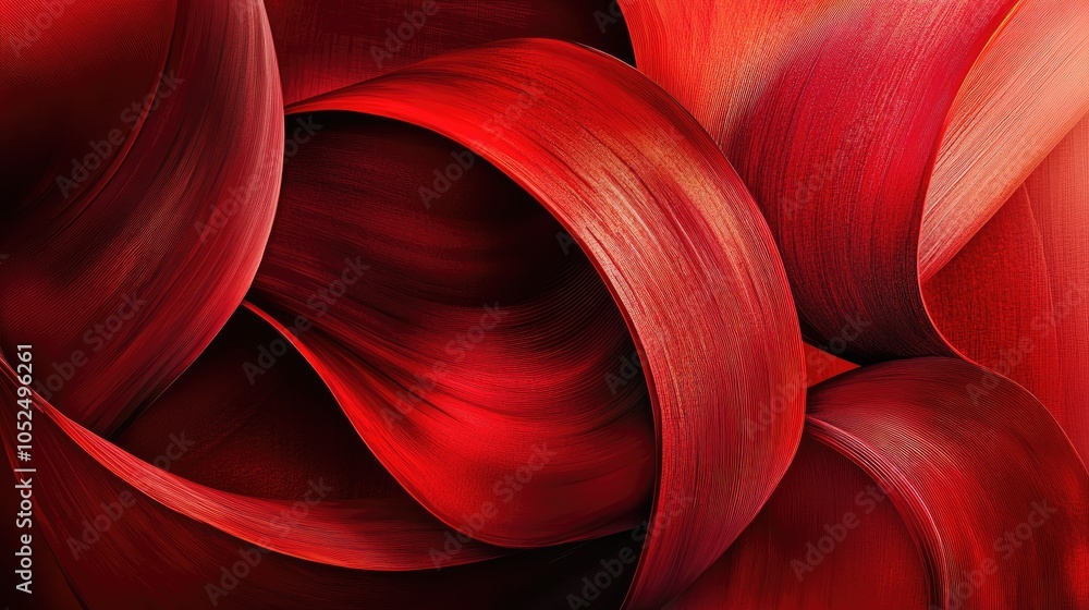 Poster vibrant swirls of red a dynamic exploration of color and flow in abstract art