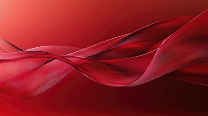 Naklejka premium Dynamic waves of red a visual symphony of fluidity and elegance in motion