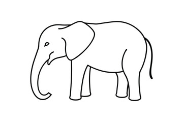 Obraz premium Elephant Vector Design in Black and White – Bold and Elegant Wildlife Illustration for Tribal and Rustic Art