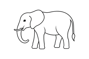 Elephant Vector Design in Black and White – Bold and Elegant Wildlife Illustration for Tribal and Rustic Art