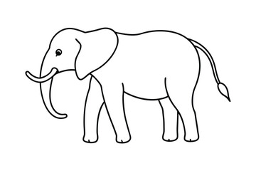 Elephant Vector Design in Black and White – Bold and Elegant Wildlife Illustration for Tribal and Rustic Art