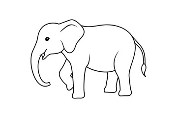 Elephant Vector Design in Black and White – Bold and Elegant Wildlife Illustration for Tribal and Rustic Art