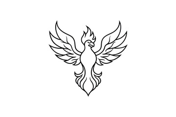 Phoenix's Journey of Rebirth: Bold Vector Illustration Symbolizing Strength, Hope, and Transformation in Adversity